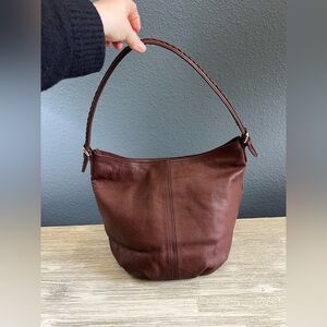 Hadaki Brown Leather Hobo Bag